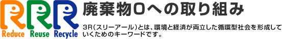 3R(廃棄物0の取り組み)